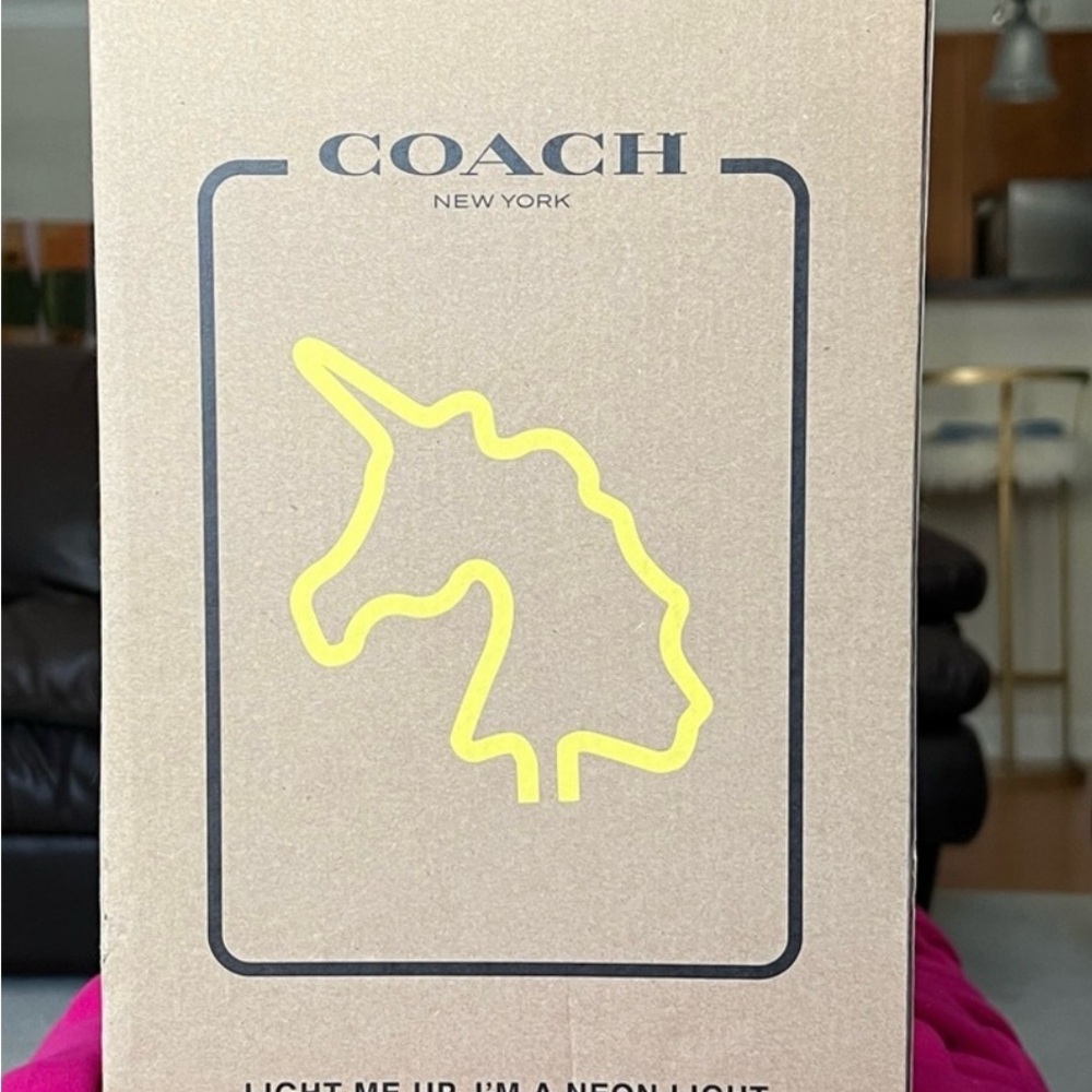 Coach White Unicorn Neon Light - Picture 2 of 7